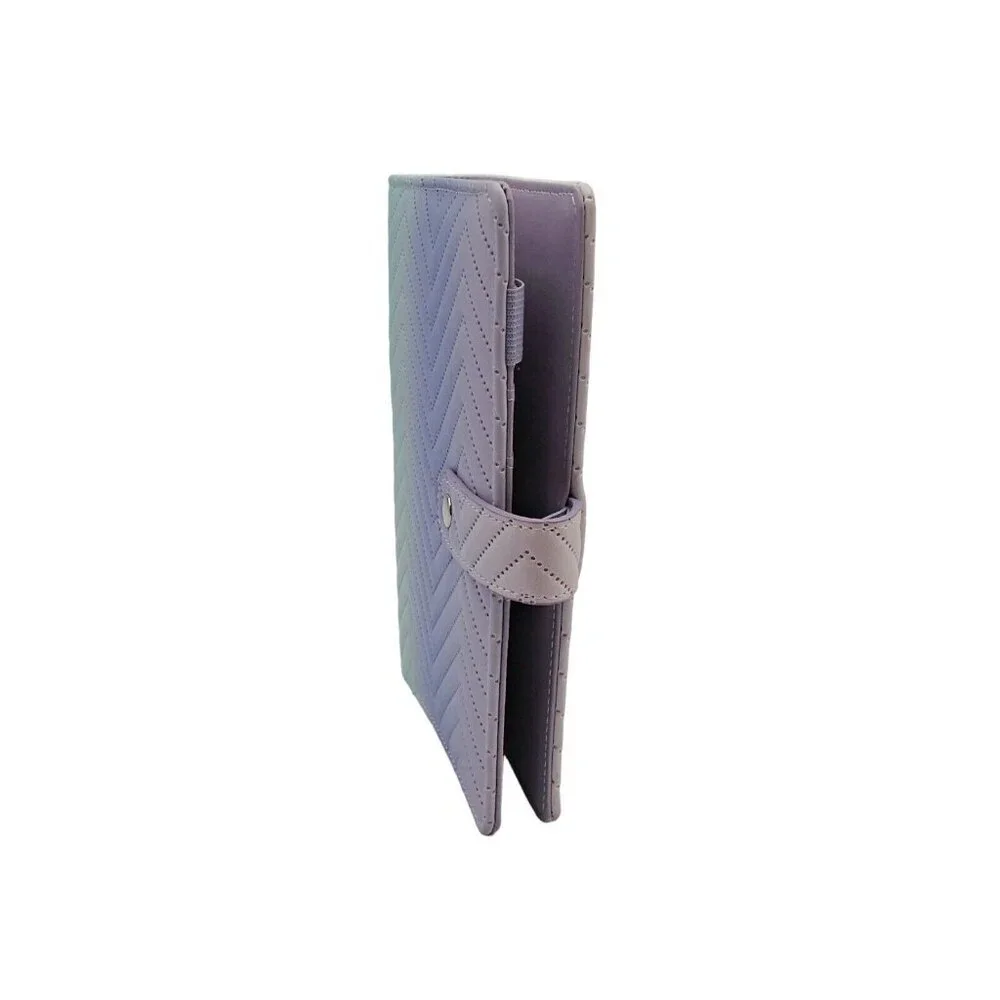 Pastel Ombre Planner Organizer Ring Binder Snap Close Quilted Blue Purple 7.5x5